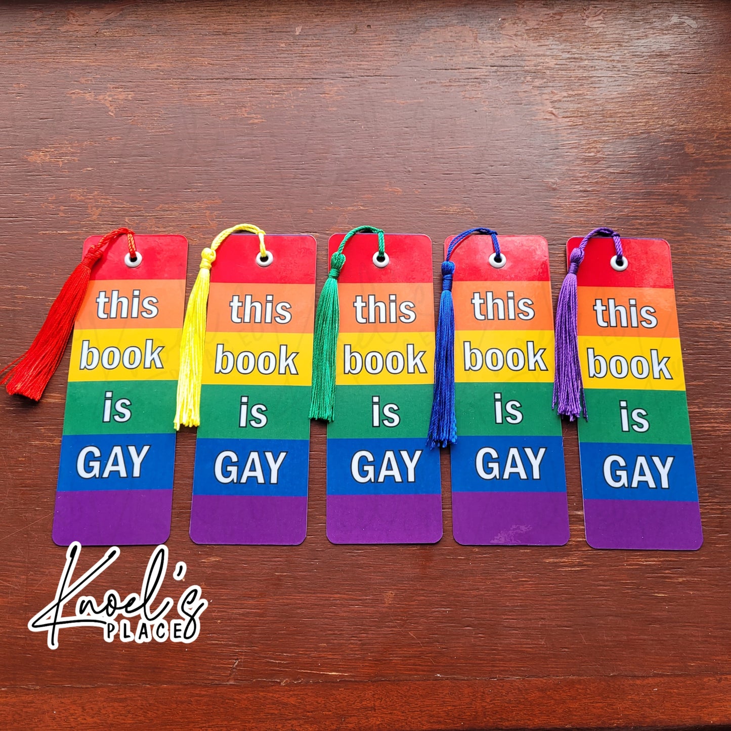this book is GAY LGBT Pride Funny Bookmark