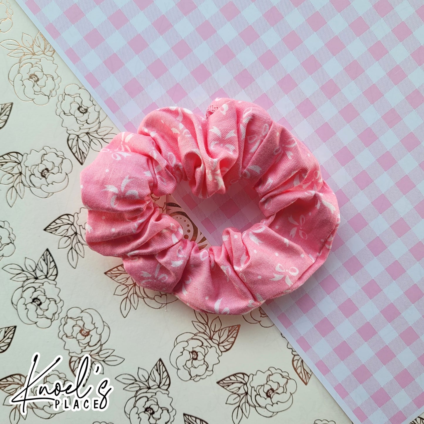 SOFIA | Pink Coquette Bow Handmade Cotton Scrunchies