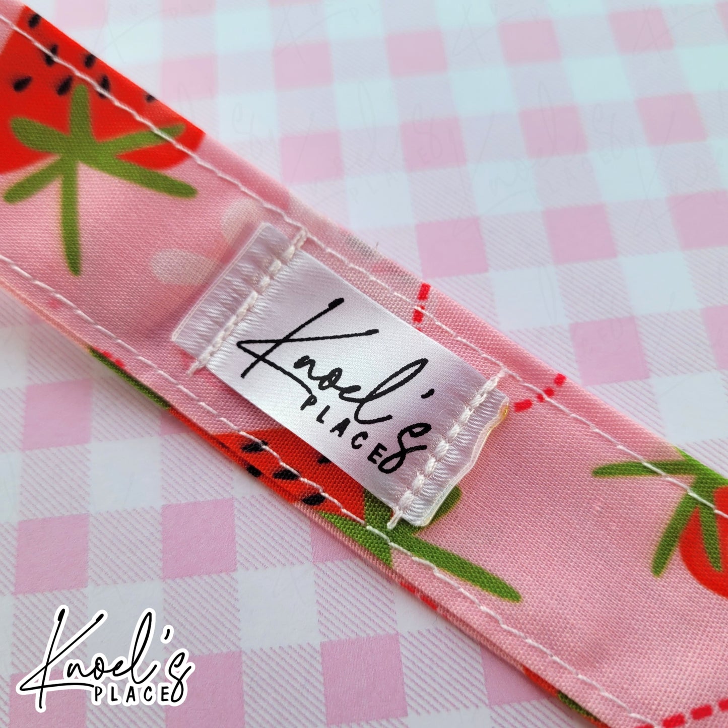 Strawberry Splash | Handmade Wristlet Keychain Accessory | Stylish Wrist Strap for Keys or Purse