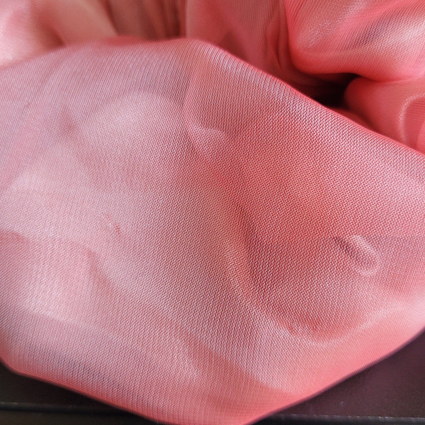 Rose Quartz Pink Handmade Scrunchies | Double-Layer Satin & Chiffon Oversized or Single Layer Satin Hair Ties