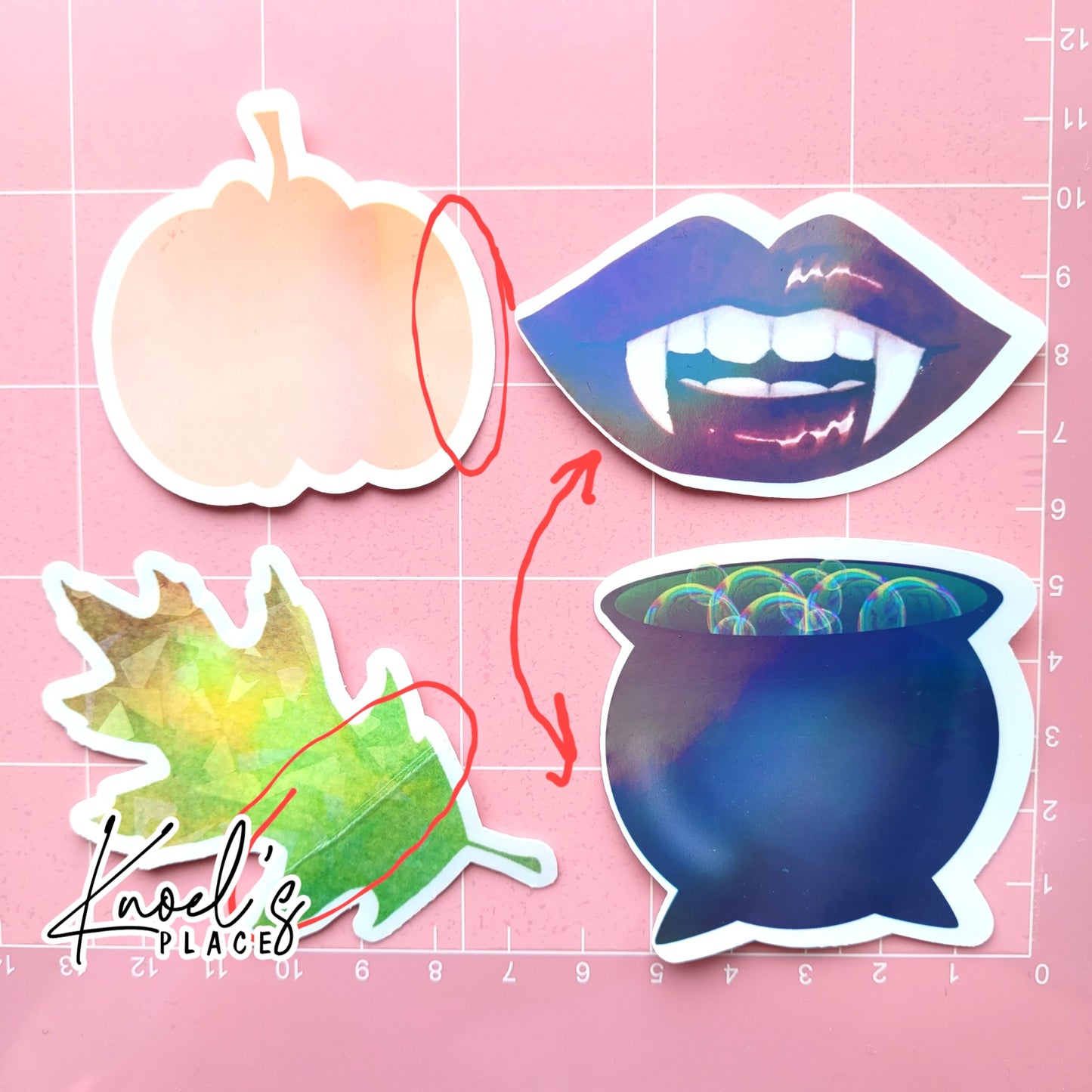 Autumn & Halloween Waterproof Holographic Mystery Sticker Pack