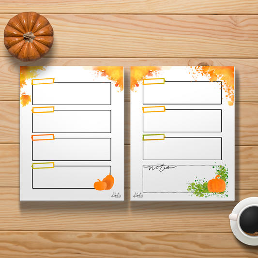 Autumn Splash Weekly Bullet Journal Planner Page