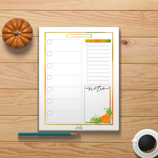 Feel of Fall Weekly Bullet Journal Planner Page