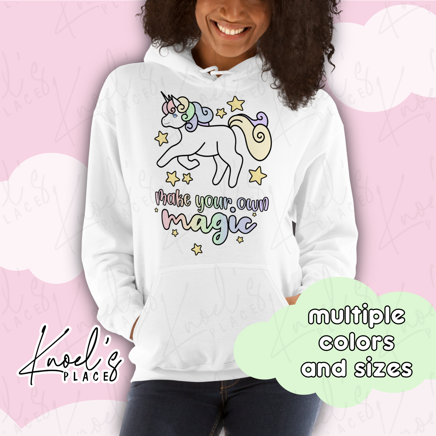 Make Your Own Magic Kawaii Unicorn Unisex Hoodie | Harmony