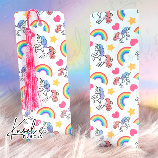Kawaii Unicorn Pattern Bookmark