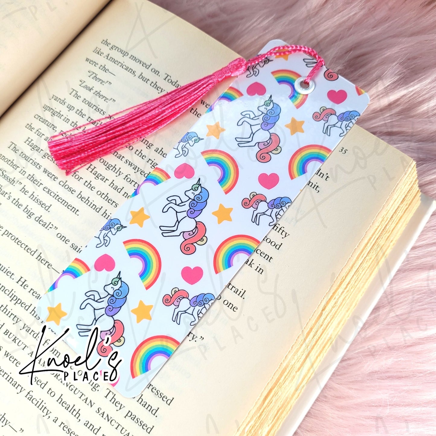 Kawaii Unicorn Pattern Bookmark