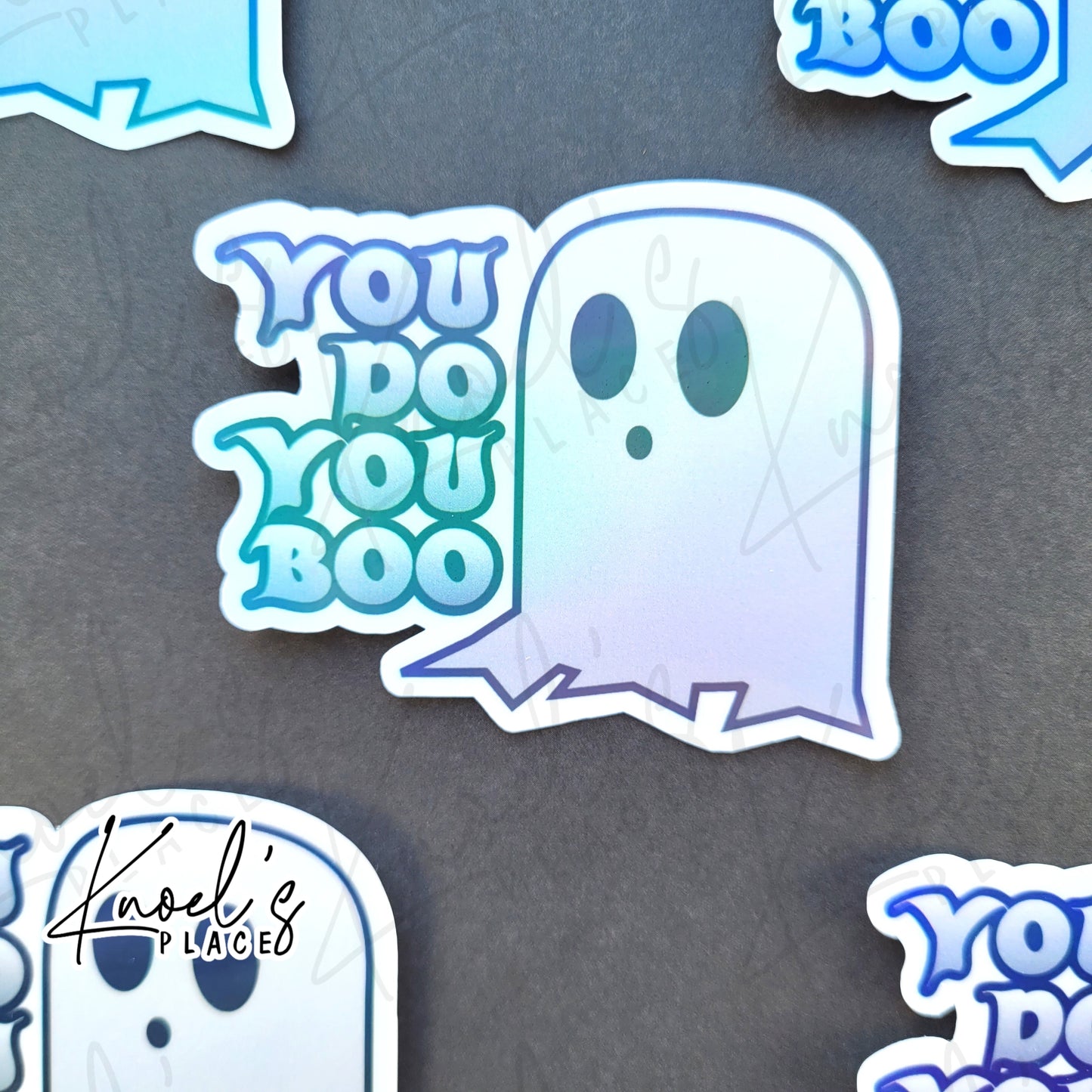 You Do You Boo Waterproof Holographic Ghost Sticker