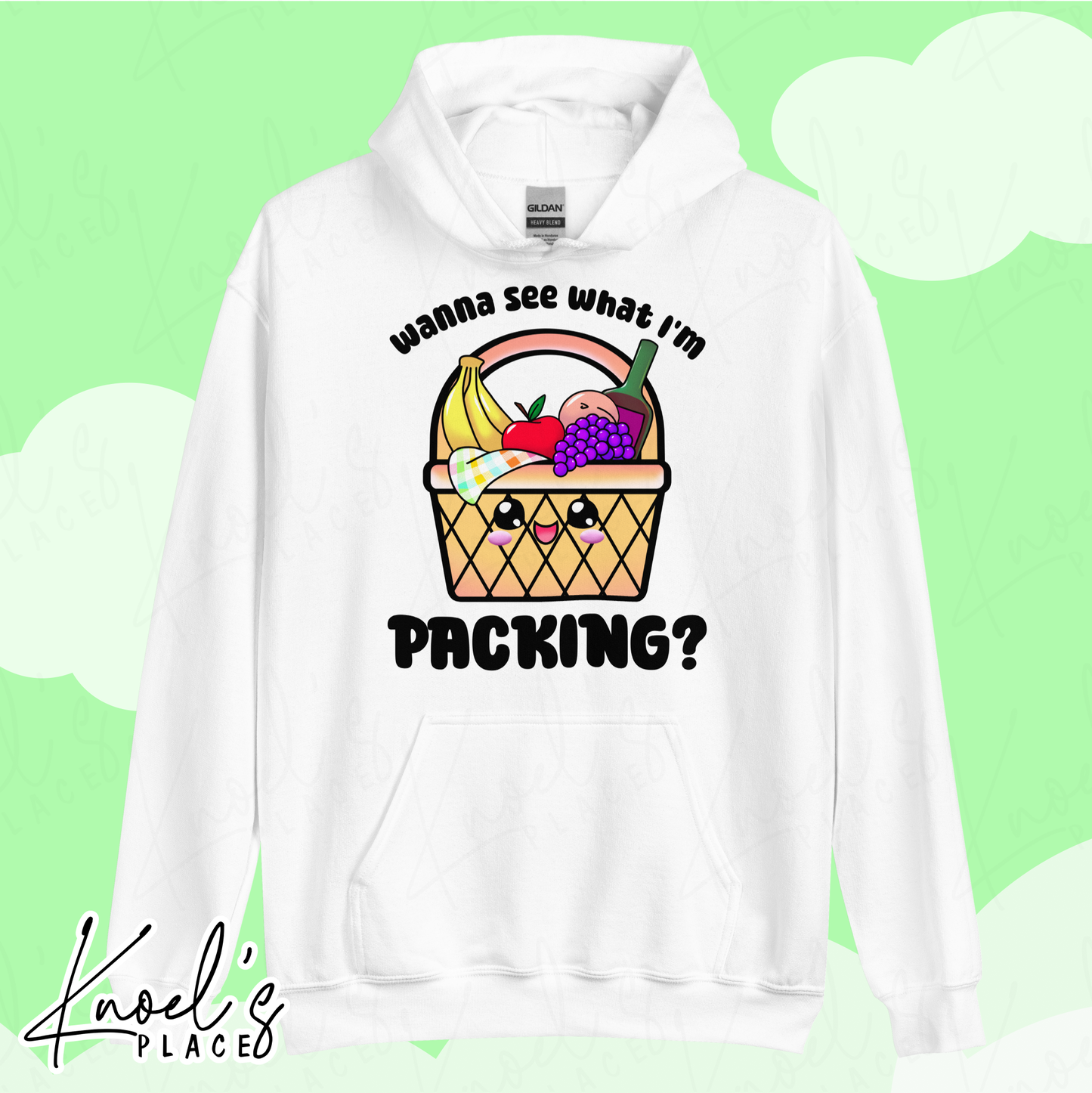 Wanna See What I'm Packing? Neon Picnic Basket Unisex Hoodie