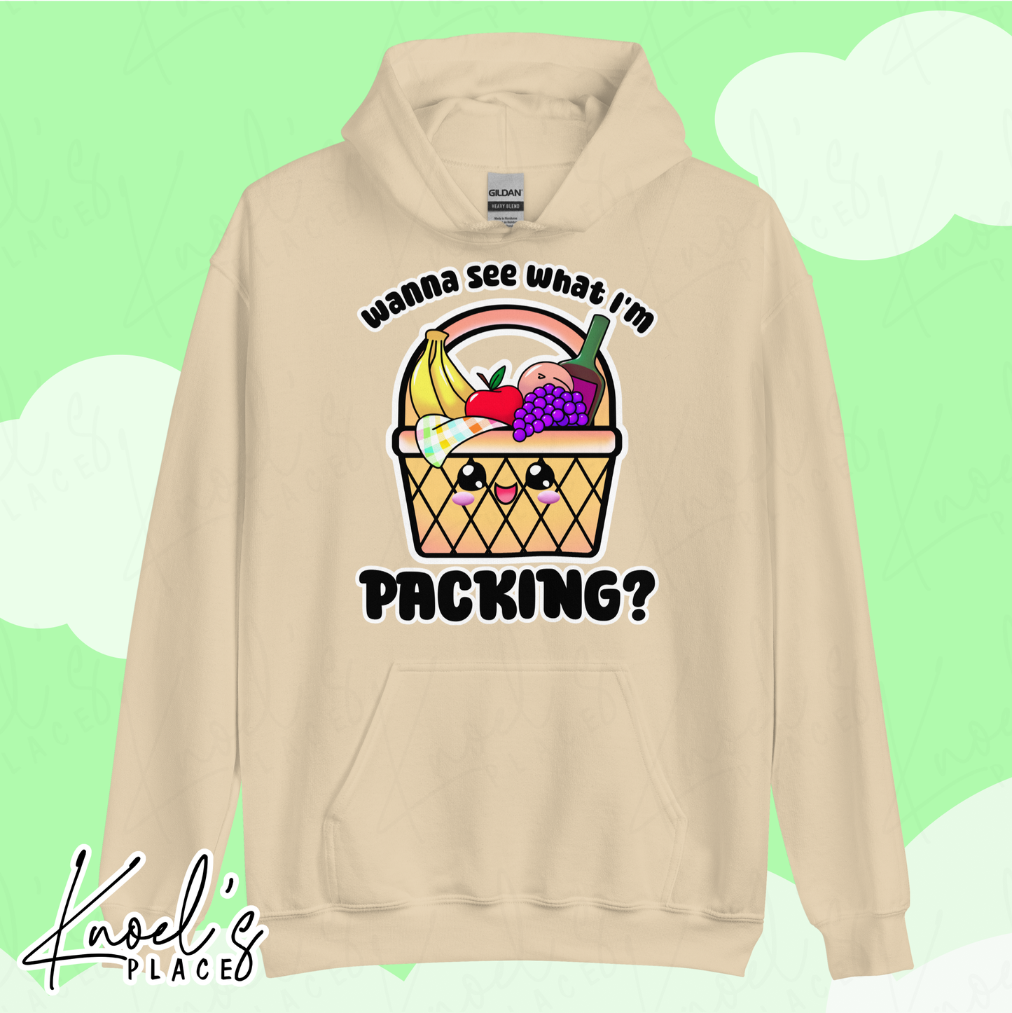 Wanna See What I'm Packing? Neon Picnic Basket Unisex Hoodie