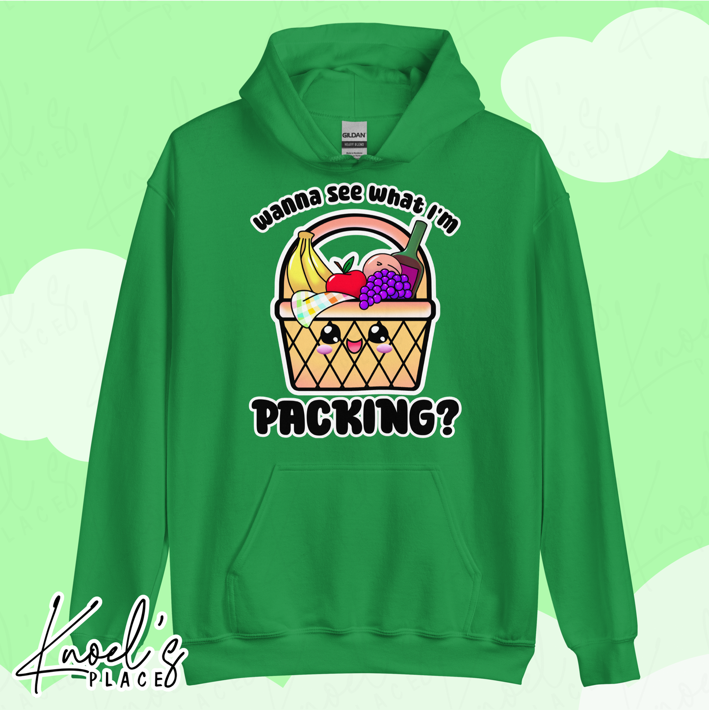 Wanna See What I'm Packing? Neon Picnic Basket Unisex Hoodie