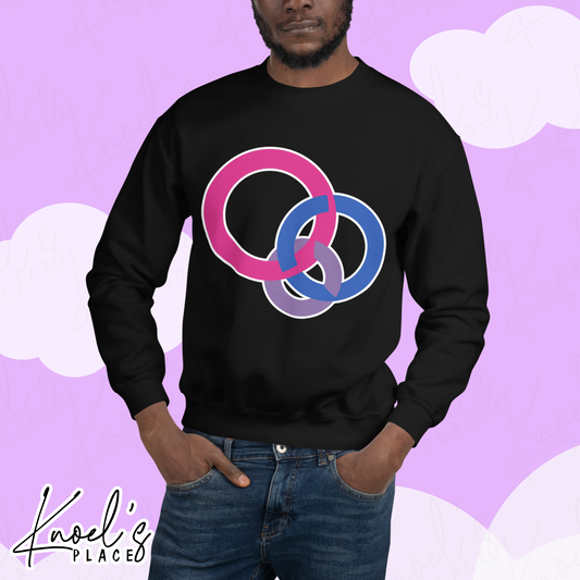 Stealth Geometric Bisexual Pride Flag Unisex Sweatshirt