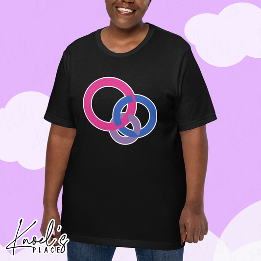 Stealth Geometric Bisexual Pride Flag Unisex T-shirt