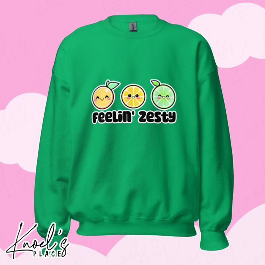 Feelin' Zesty Neon Picnic Citrus Unisex Sweatshirt