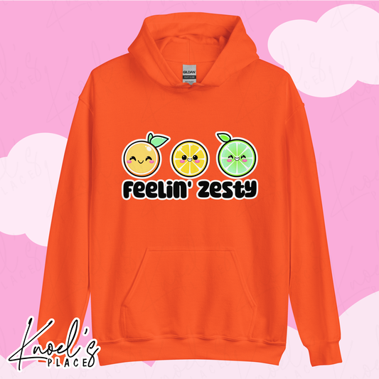 Feelin' Zesty Neon Picnic Citrus Unisex Hoodie