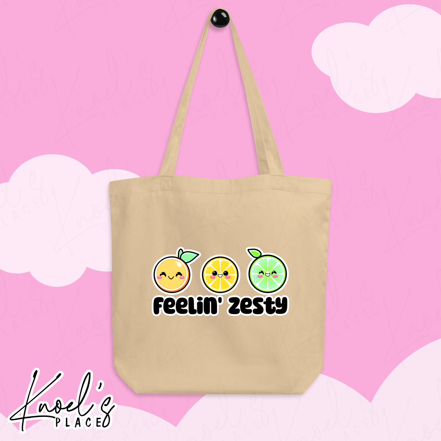 Feelin' Zesty Neon Picnic Citrus Eco Tote Bag