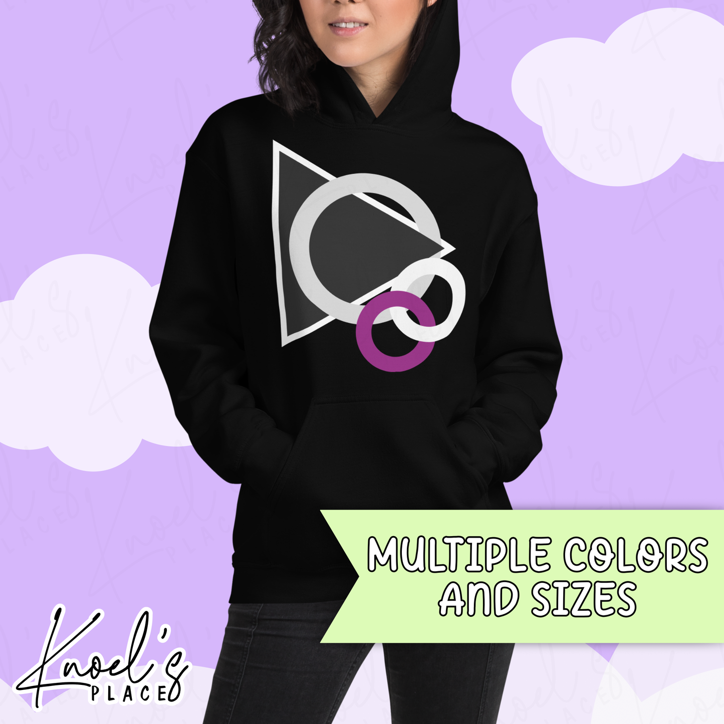 Stealth Geometric Demisexual Pride Flag Unisex Hoodie