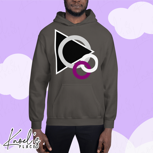 Stealth Geometric Demisexual Pride Flag Unisex Hoodie