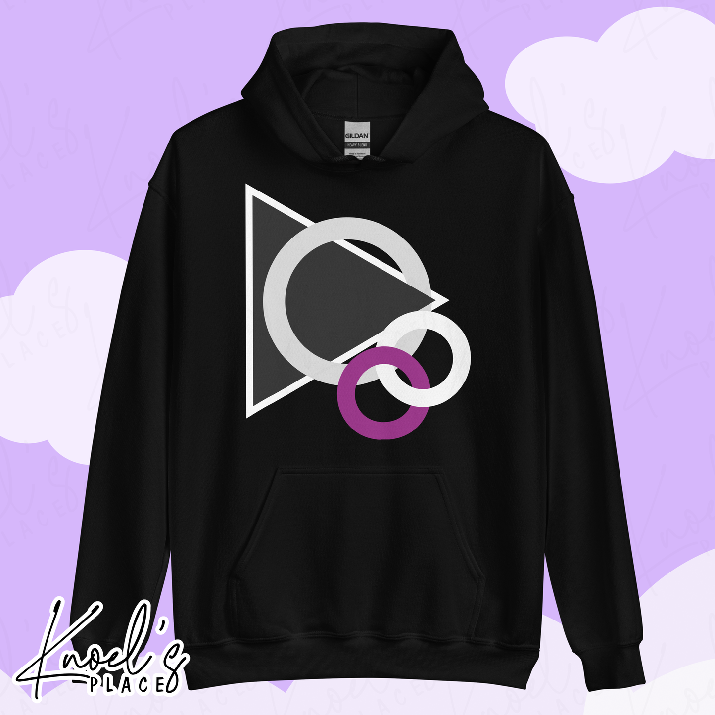 Stealth Geometric Demisexual Pride Flag Unisex Hoodie