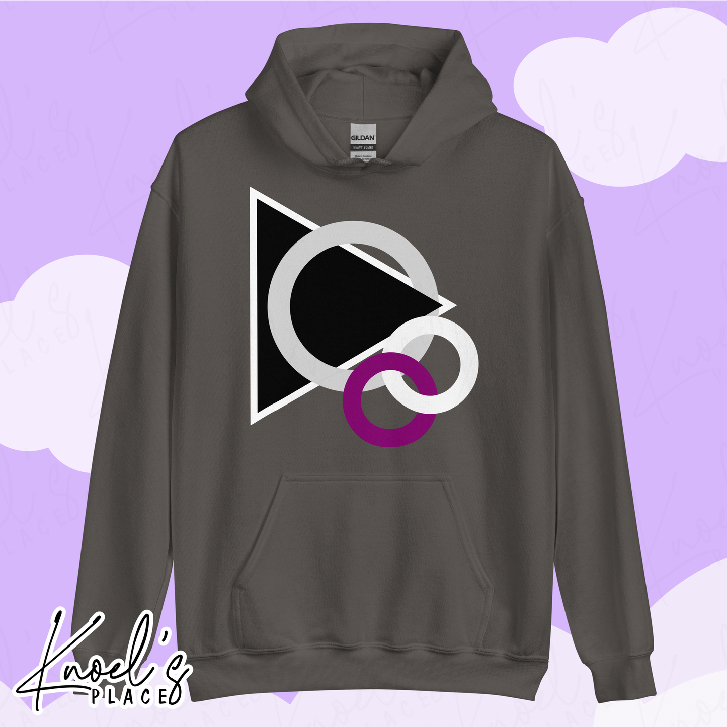 Stealth Geometric Demisexual Pride Flag Unisex Hoodie