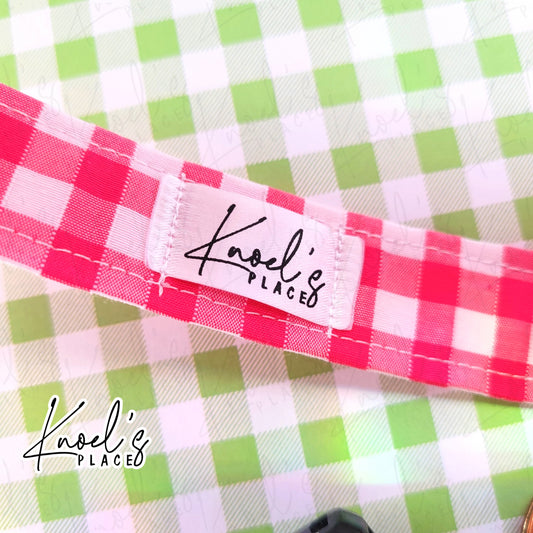 Fruit Punch (Pink) | Neon Picnic Gingham Wristlet Keychain