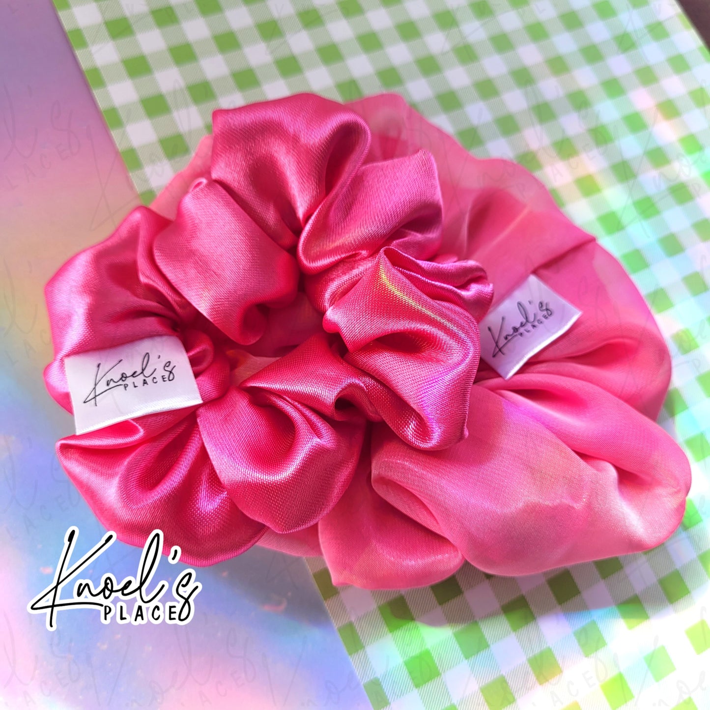 Fruit Punch (Pink) | Neon Picnic Scrunchie | Luxe & Basic Sizes