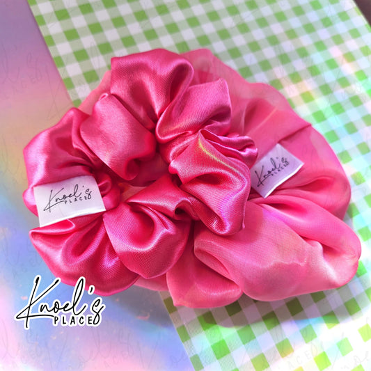 Fruit Punch (Pink) | Neon Picnic Scrunchie | Luxe & Basic Sizes