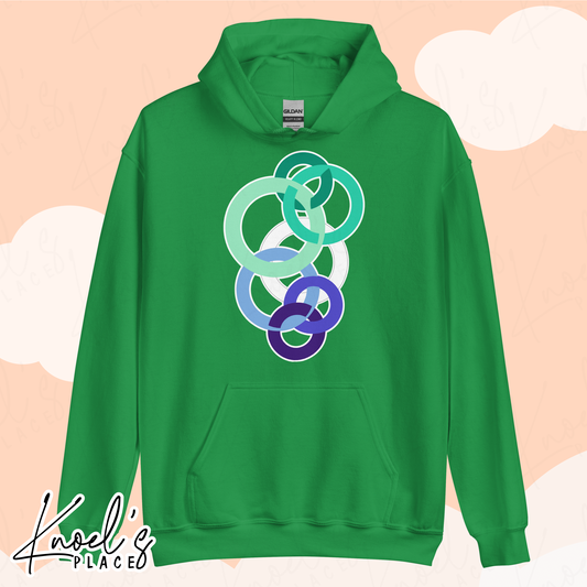 Stealth Geometric Gay Pride Flag Unisex Hoodie