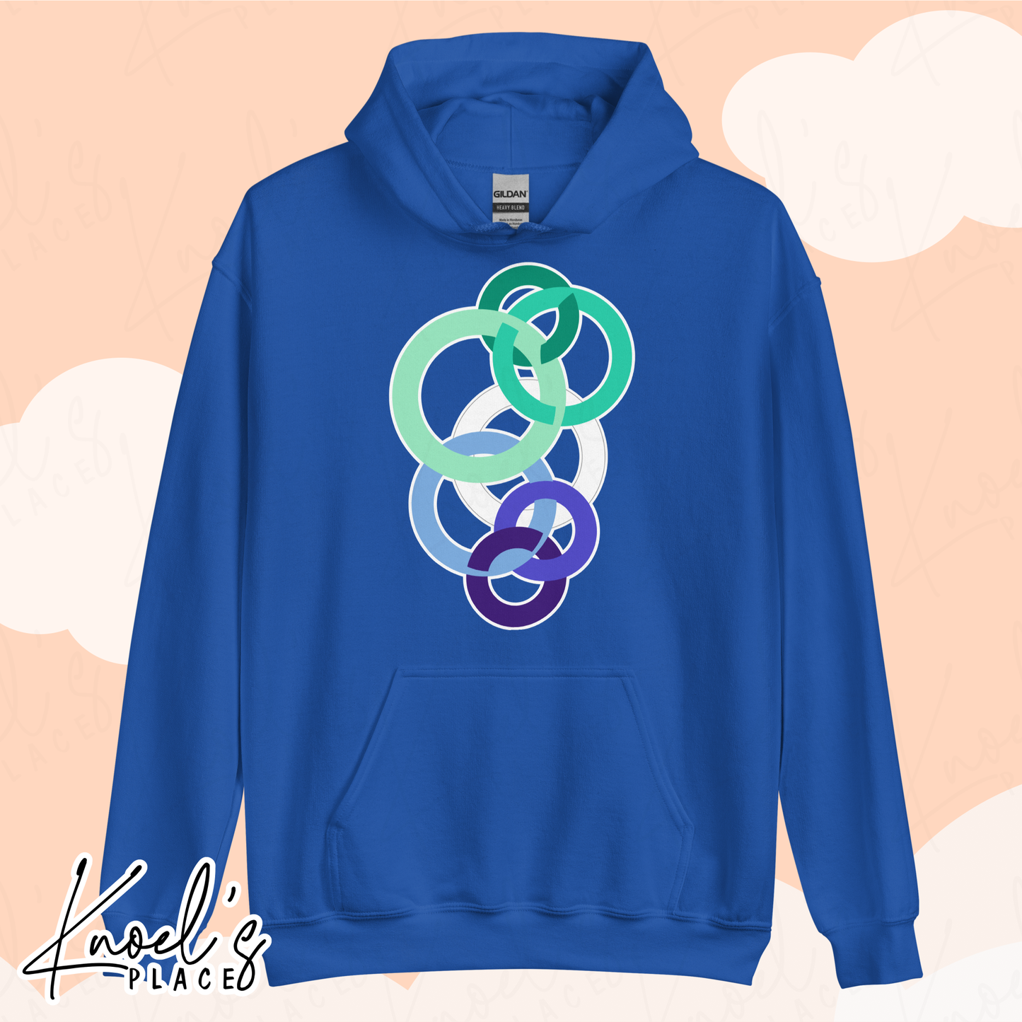 Stealth Geometric Gay Pride Flag Unisex Hoodie