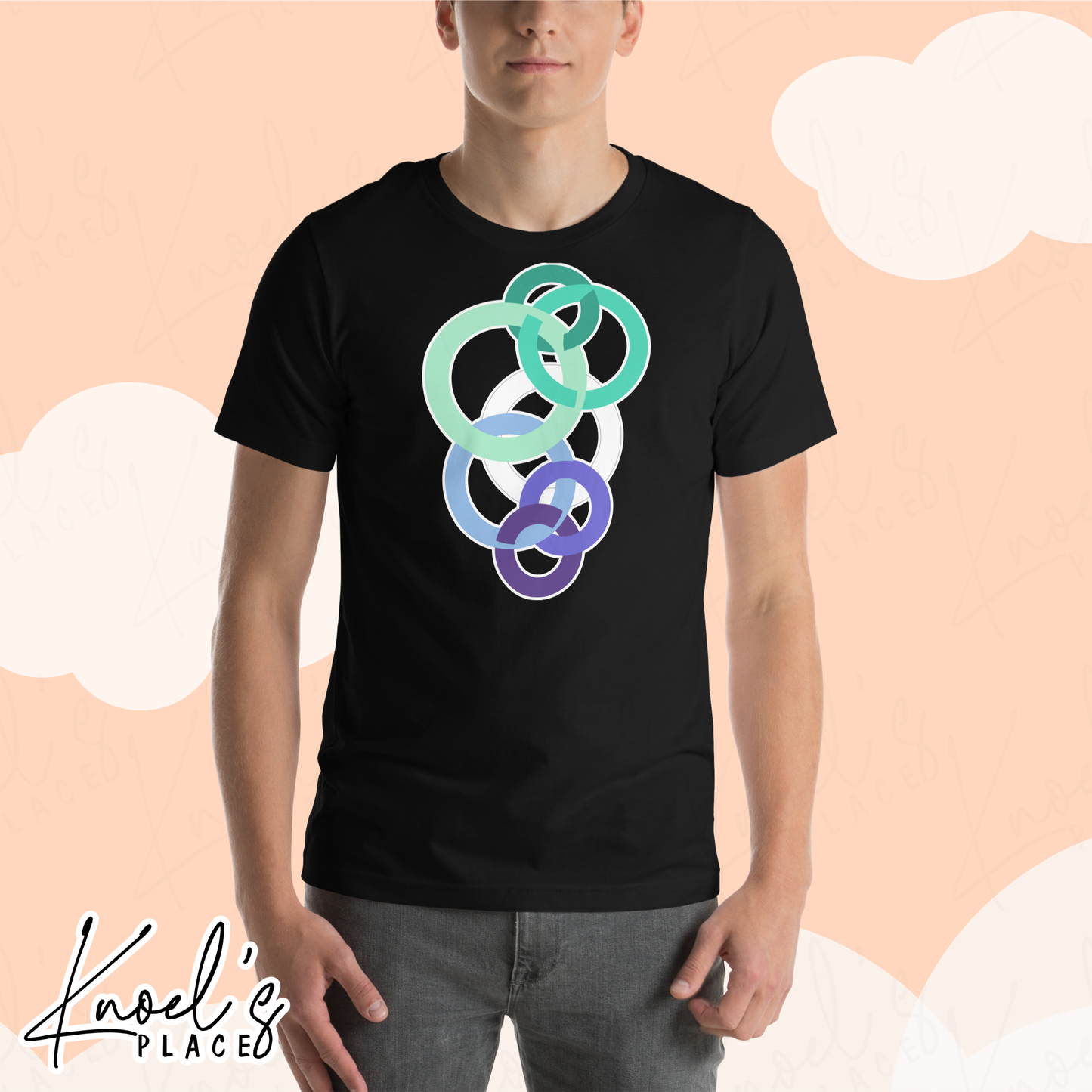 Stealth Geometric Gay Pride Flag Unisex T-shirt
