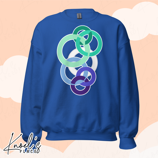 Stealth Geometric Gay Pride Flag Unisex Sweatshirt