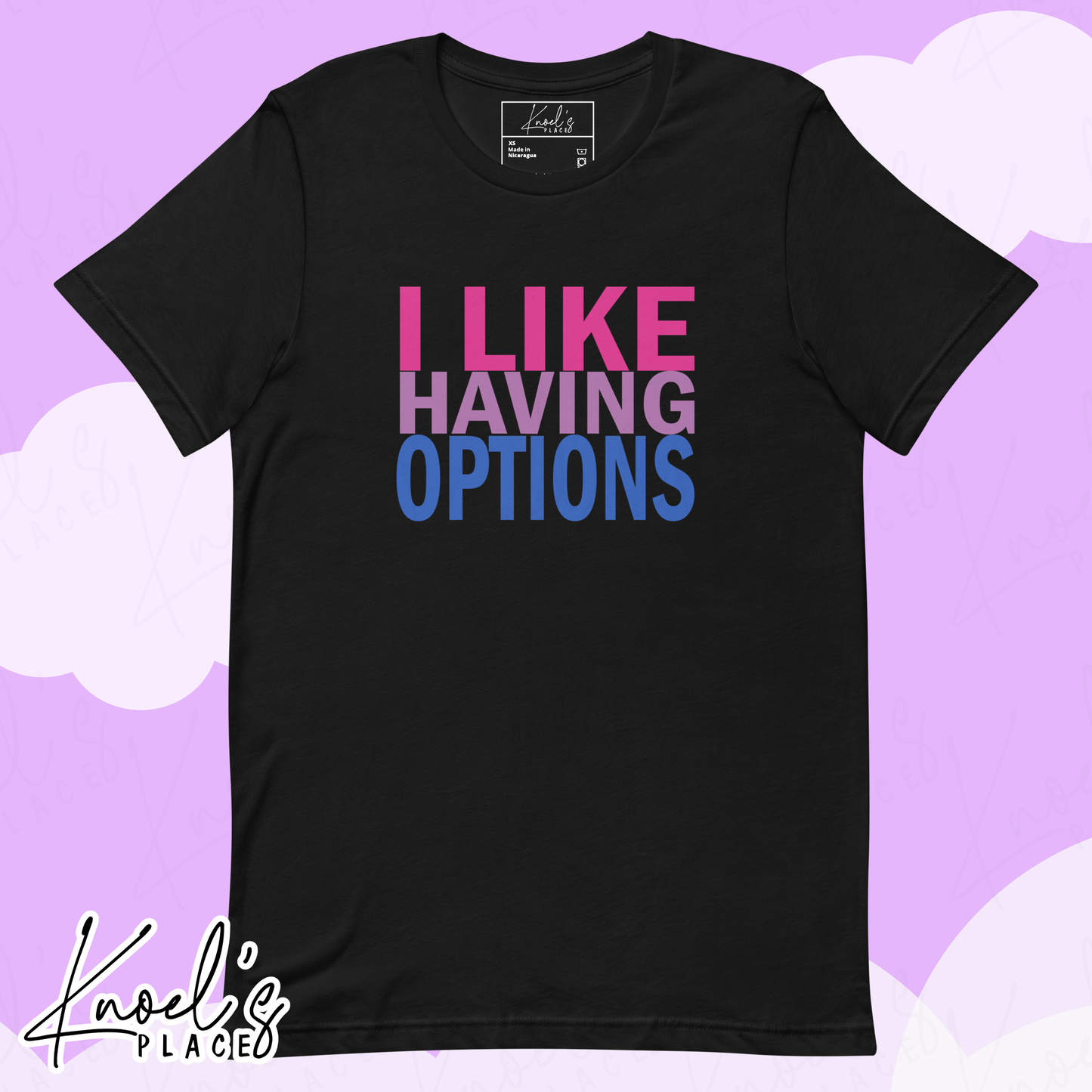 "I Like Having Options" Bisexual Pride Unisex T-shirt