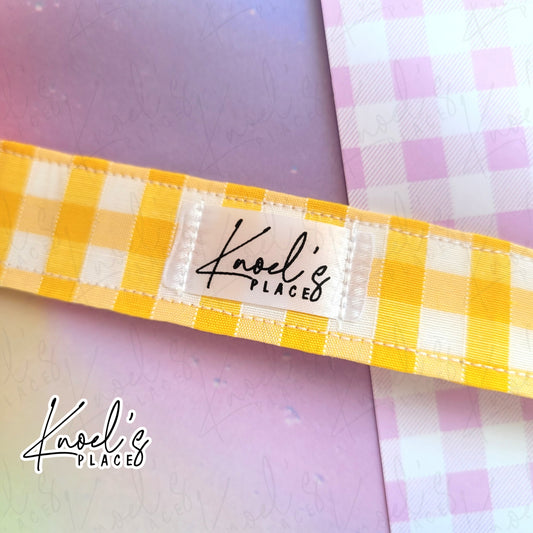 Lemon Curd (Yellow) | Neon Picnic Gingham Wristlet Keychain