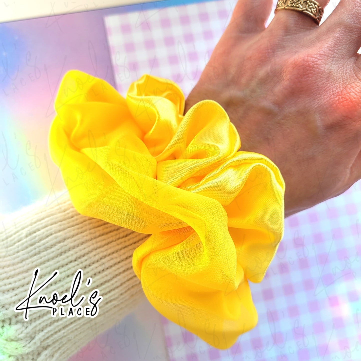 Lemon Curd (Yellow) | Neon Picnic Scrunchie | Luxe & Basic Sizes