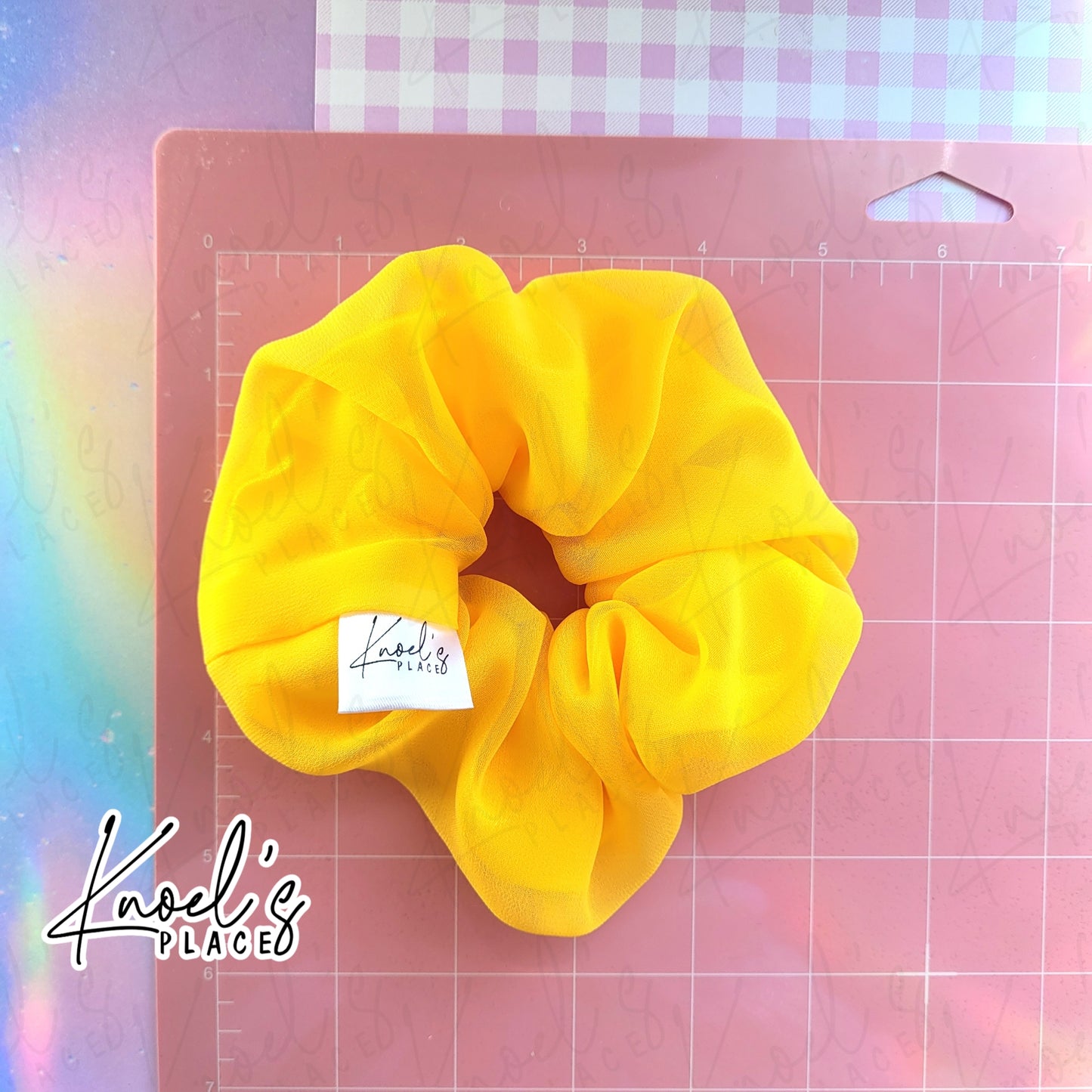 Lemon Curd (Yellow) | Neon Picnic Scrunchie | Luxe & Basic Sizes