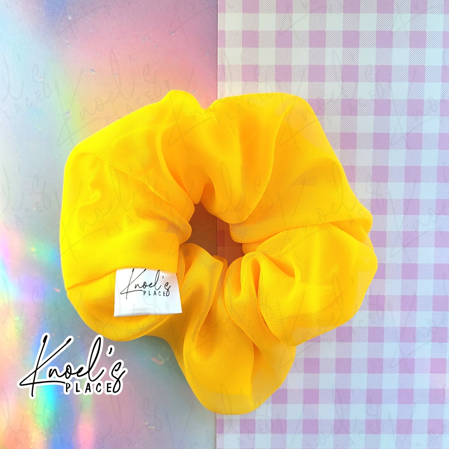 Lemon Curd (Yellow) | Neon Picnic Scrunchie | Luxe & Basic Sizes