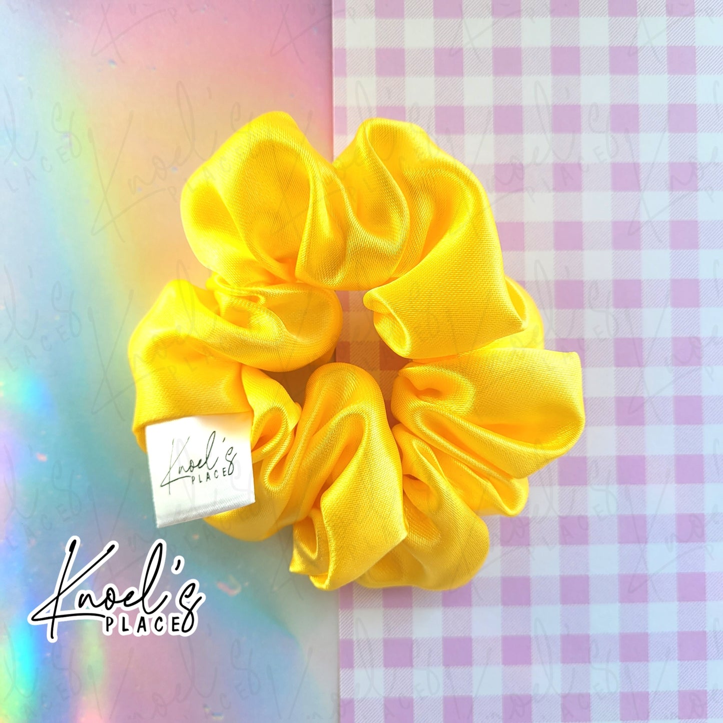Lemon Curd (Yellow) | Neon Picnic Scrunchie | Luxe & Basic Sizes