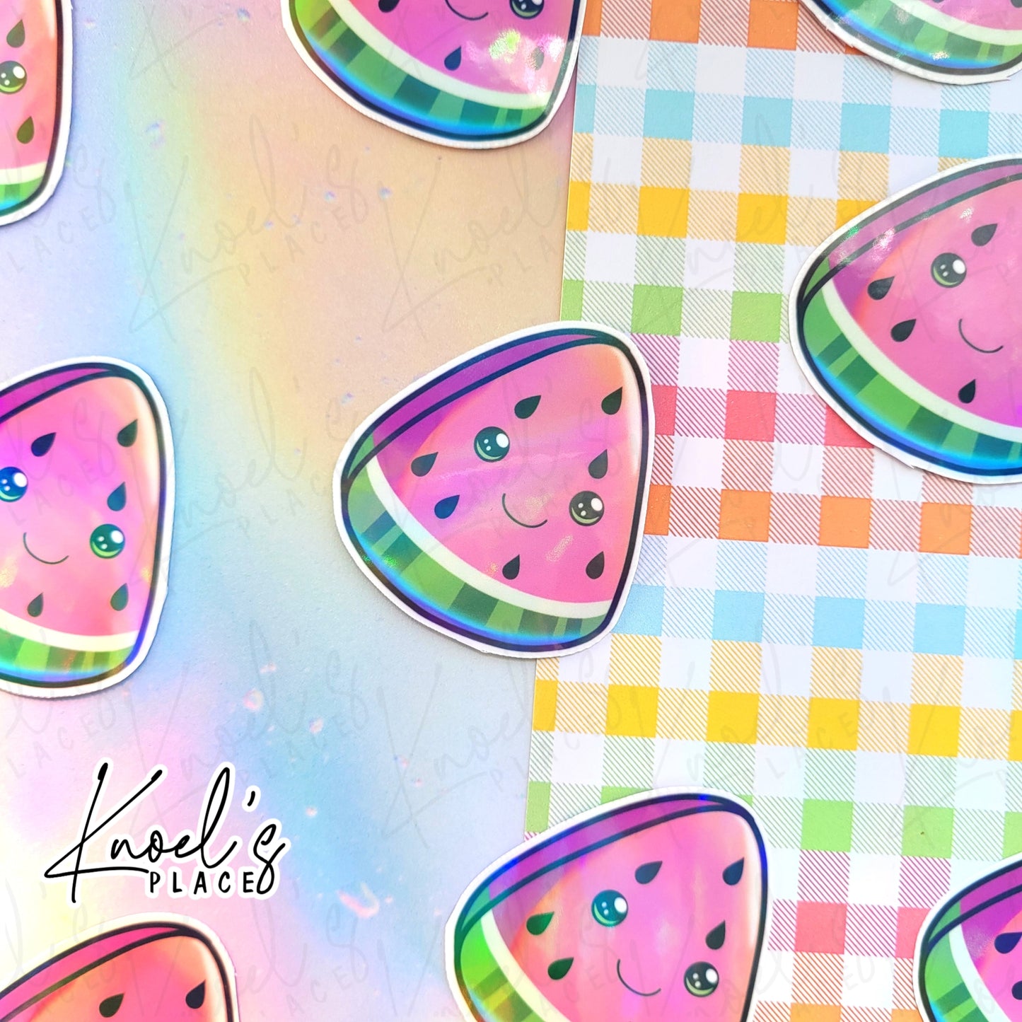 Mel Watermelon Holographic Vinyl Sticker Decal | Neon Picnic