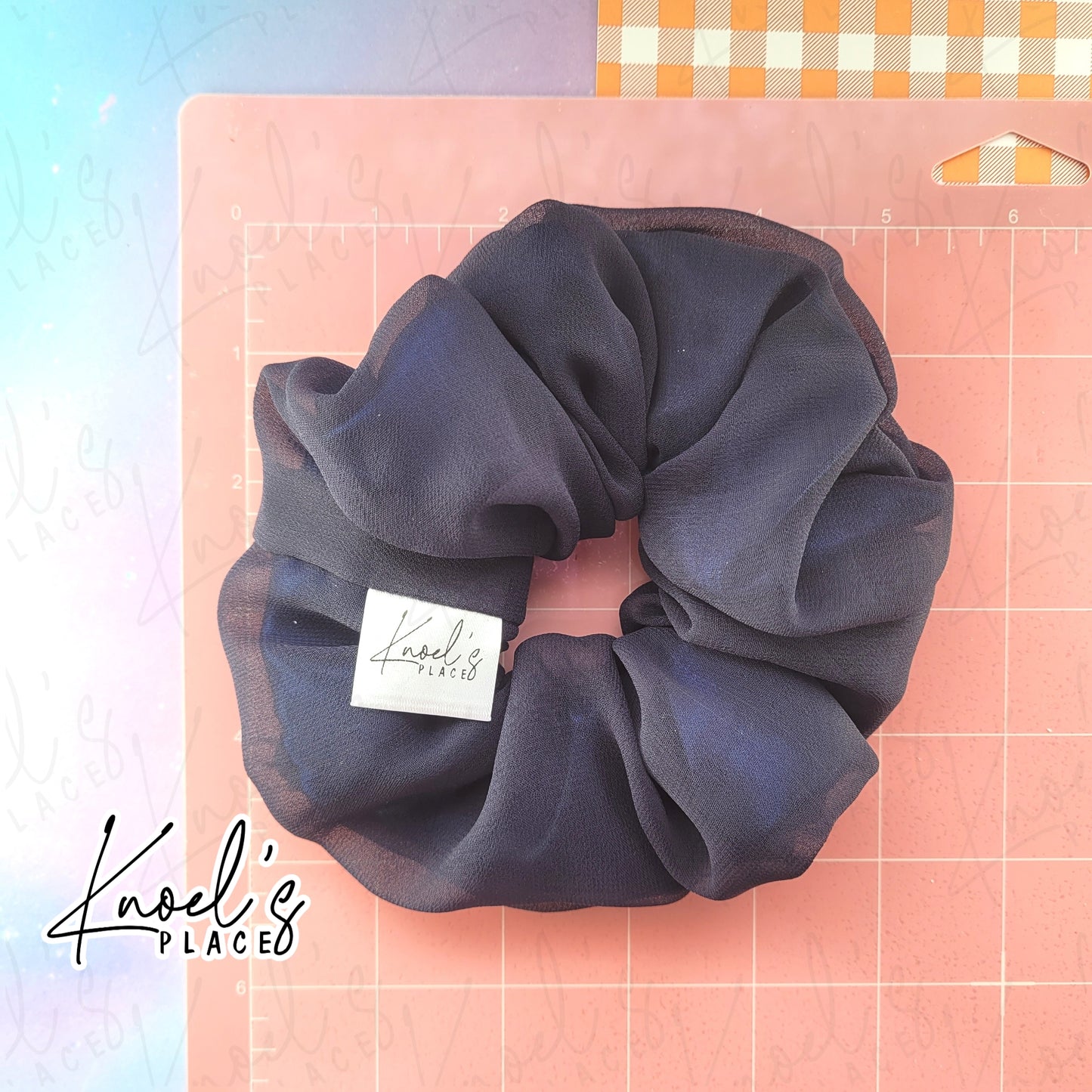 Midnight Snack (Navy) | Neon Picnic Scrunchie | Luxe & Basic Sizes