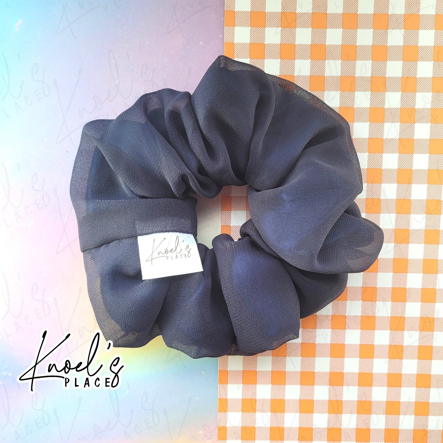 Midnight Snack (Navy) | Neon Picnic Scrunchie | Luxe & Basic Sizes