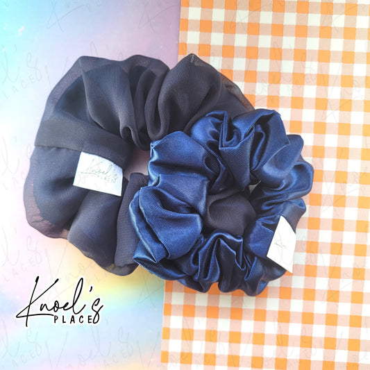 Midnight Snack (Navy) | Neon Picnic Scrunchie | Luxe & Basic Sizes