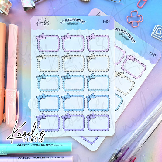 My Pretty Planner Half Box Pastel Sticker Sheet