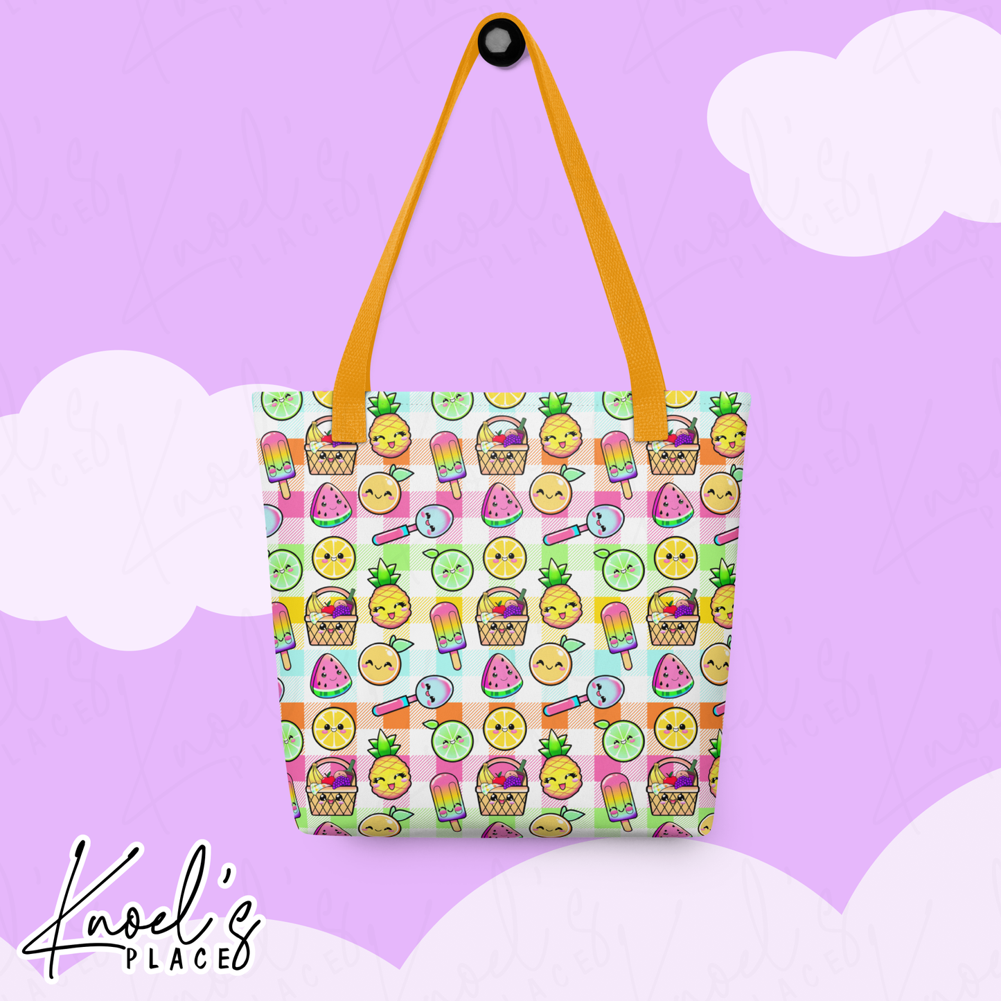 Neon Picnic All Over Print Tote Bag