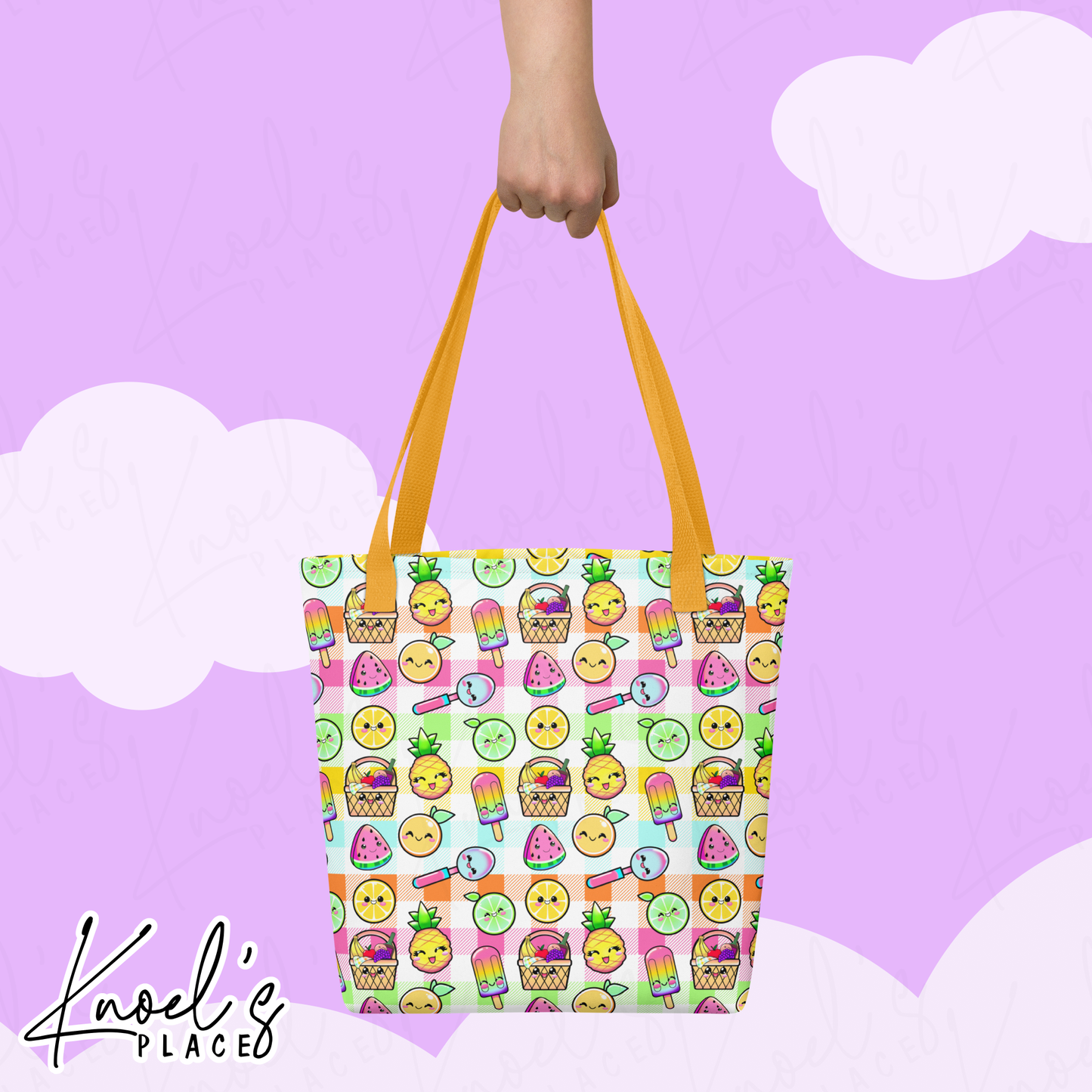 Neon Picnic All Over Print Tote Bag
