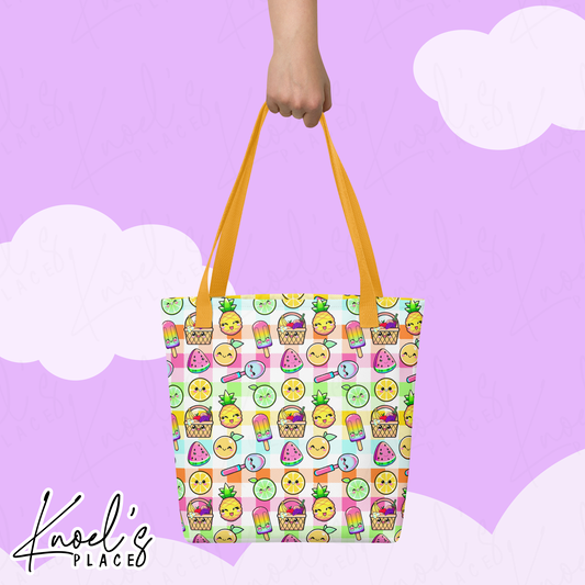 Neon Picnic All Over Print Tote Bag