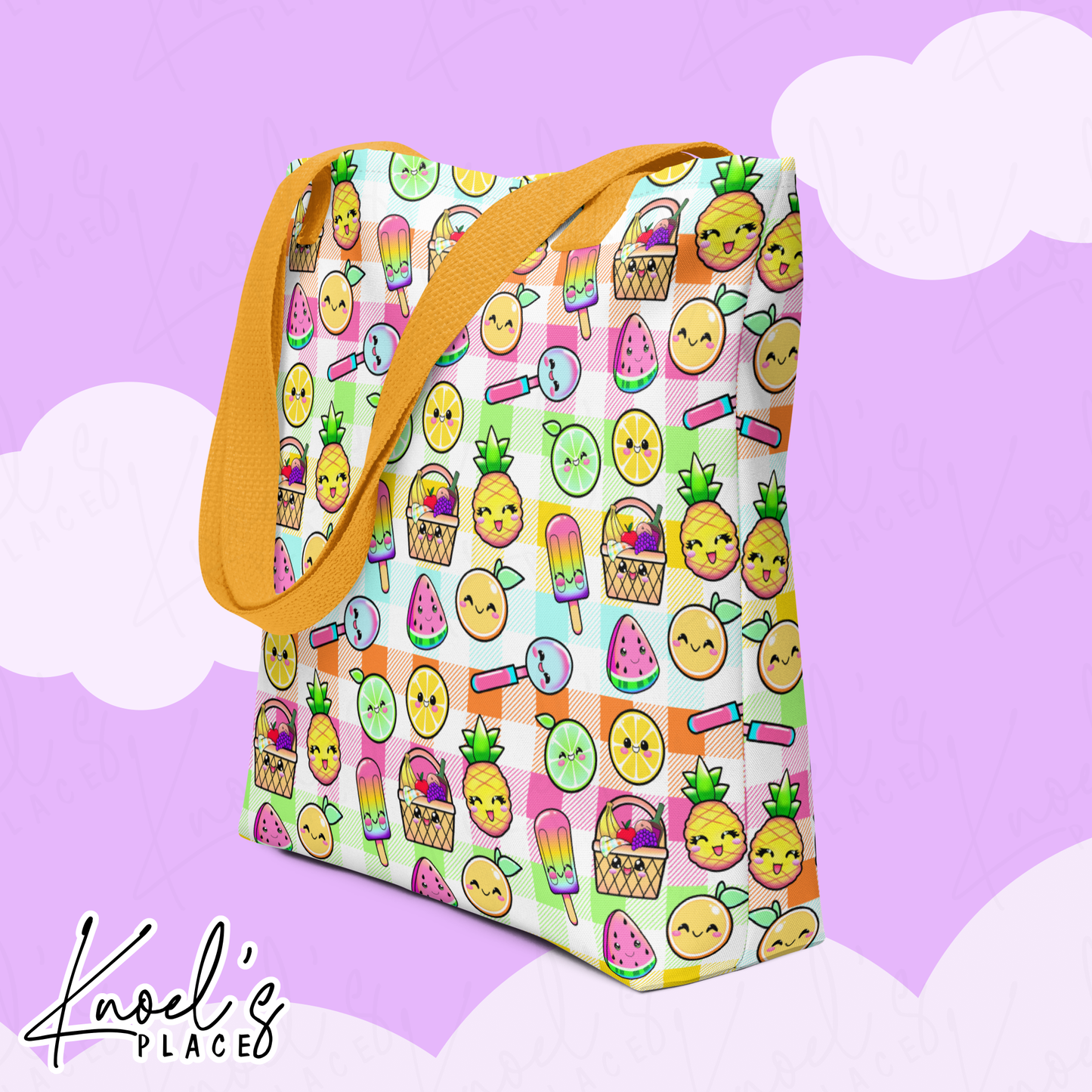Neon Picnic All Over Print Tote Bag