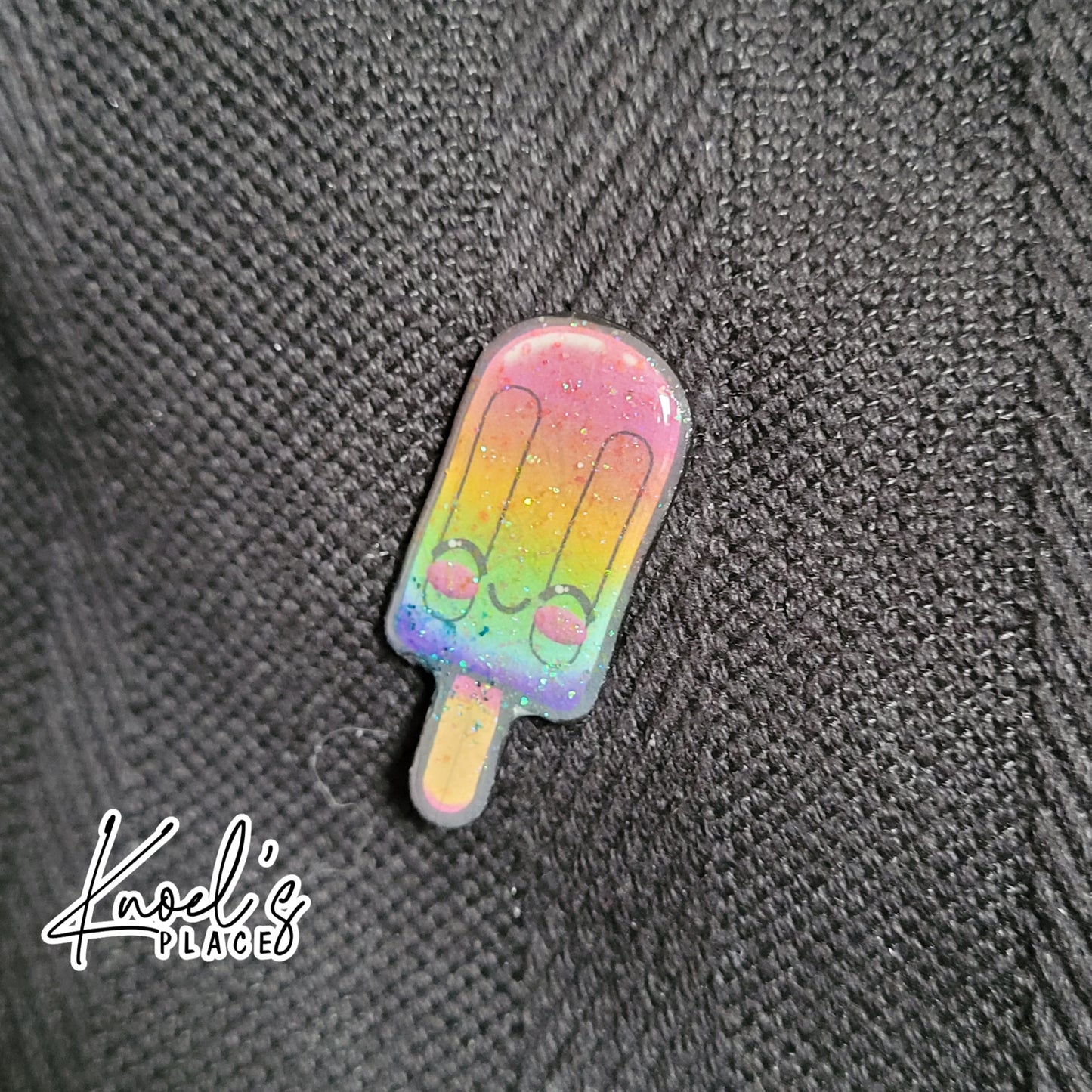 Chillbert Popsicle Pin | Neon Picnic Character Handmade Pin