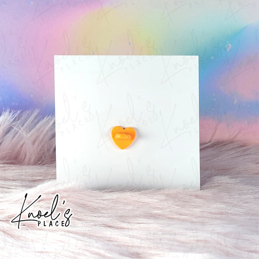 Clem Orange Pin | Neon Picnic Character Handmade Pin