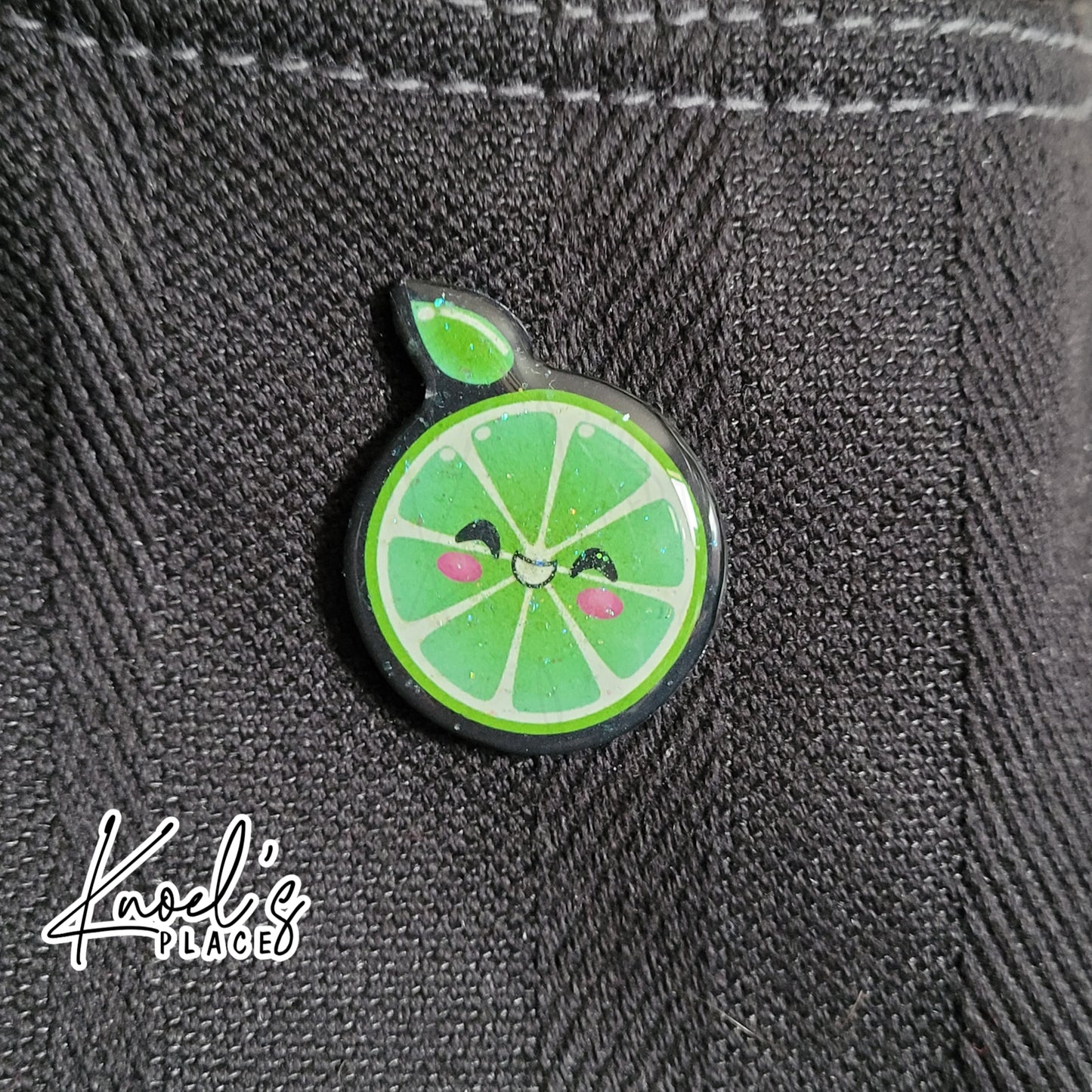 Lenny Lime Pin | Neon Picnic Character Handmade Pin