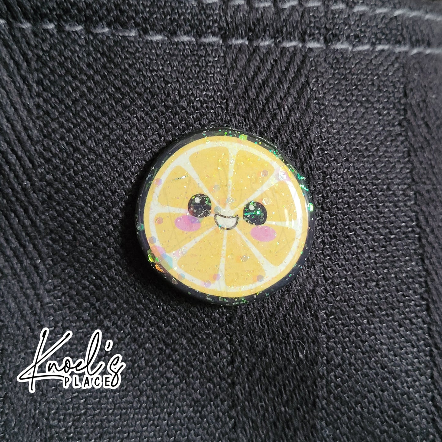 Sunny Lemon Pin | Neon Picnic Character Handmade Pin