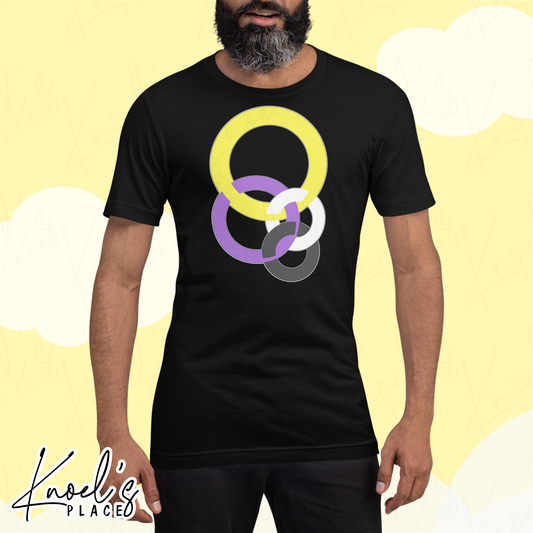 Stealth Geometric Nonbinary Pride Flag Unisex T-shirt